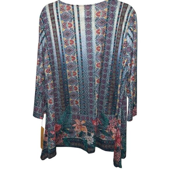 NWT Ruby Rd Boho 3/4 Sleeve Tunic Top size 1X - Picture 4 of 4